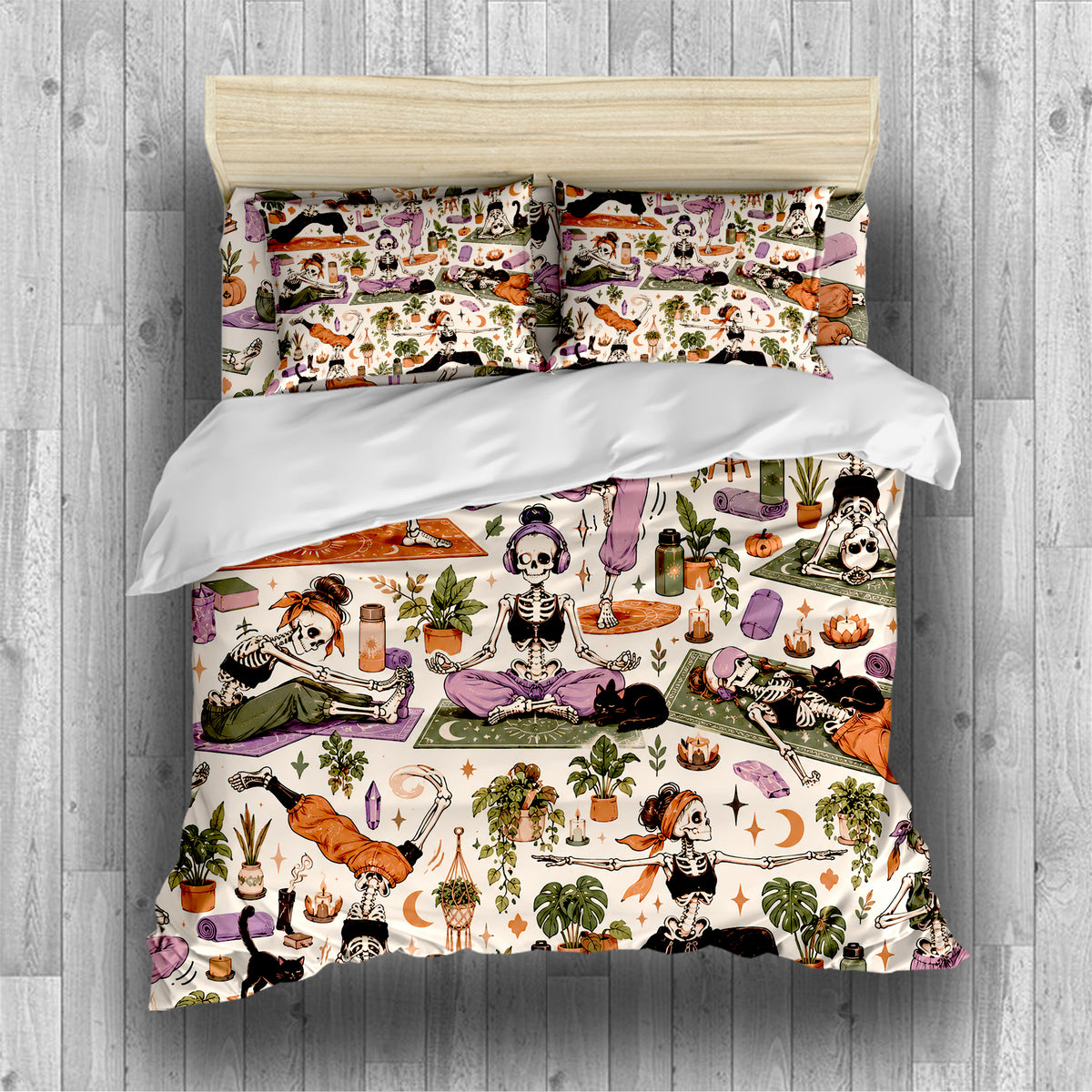 Skeleton Active Life Duvet Cover Set - Print 7