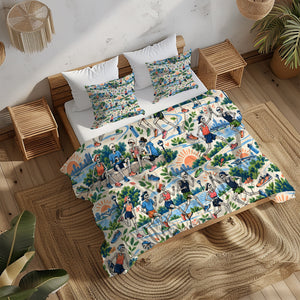 Skeleton Active Life Duvet Cover Set - Print 14
