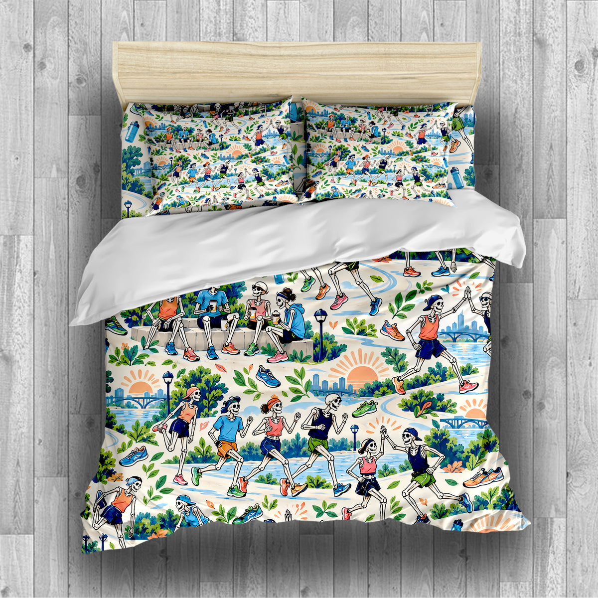 Skeleton Active Life Duvet Cover Set - Print 13