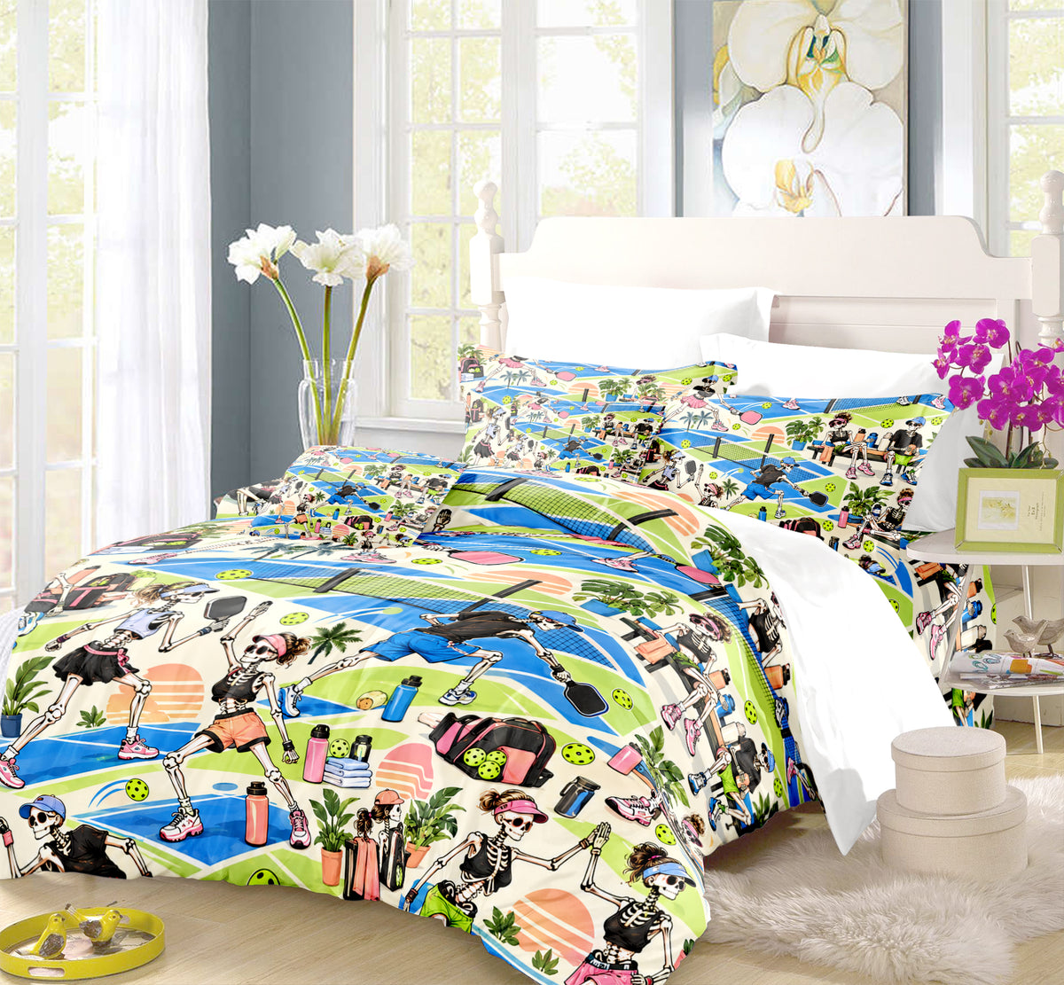 Skeleton Active Life Duvet Cover Set - Print 24