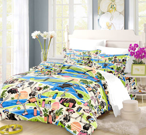 Skeleton Active Life Duvet Cover Set - Print 24