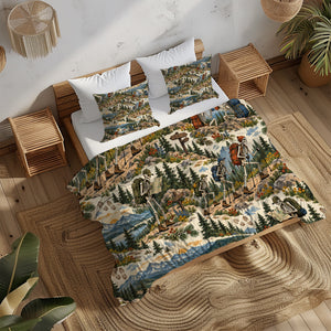 Skeleton Active Life Duvet Cover Set - Print 26