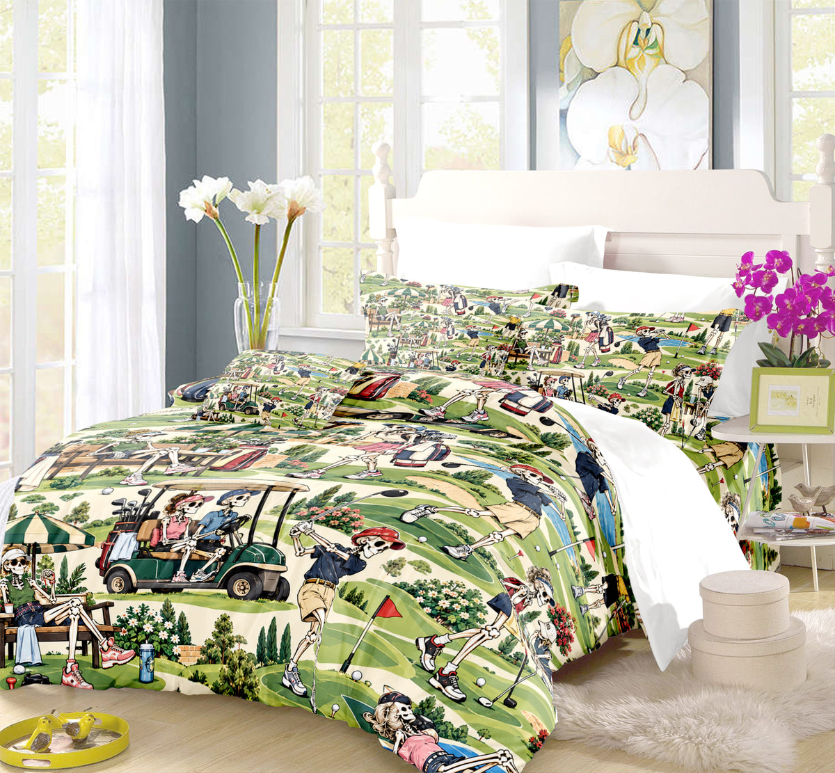 Skeleton Lifestyle Sports Duvet Cover Set - Print 6