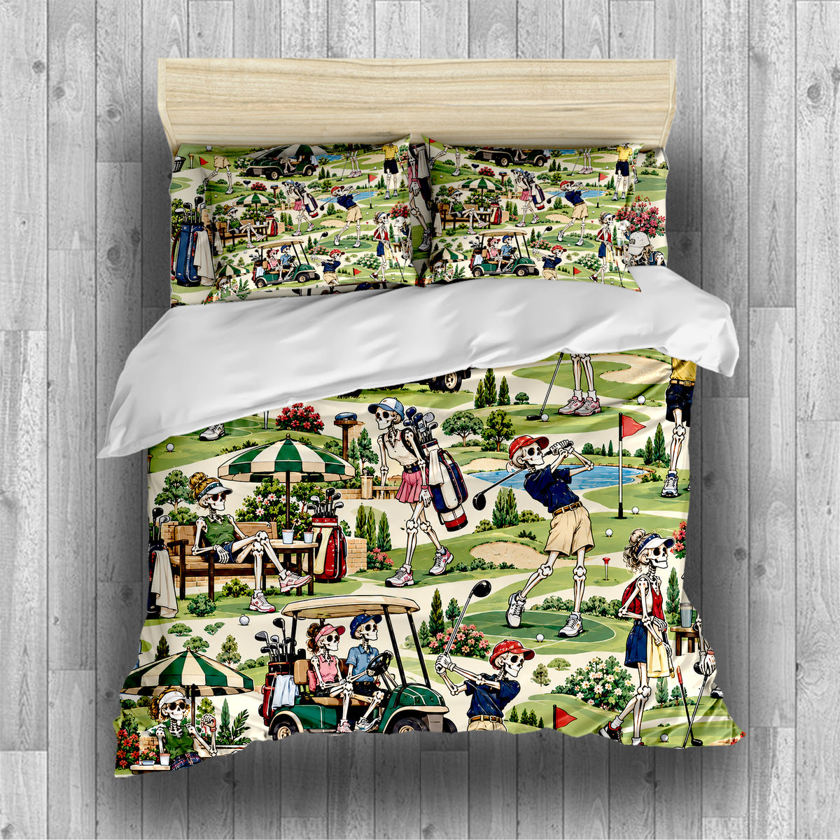 Skeleton Lifestyle Sports Duvet Cover Set - Print 1