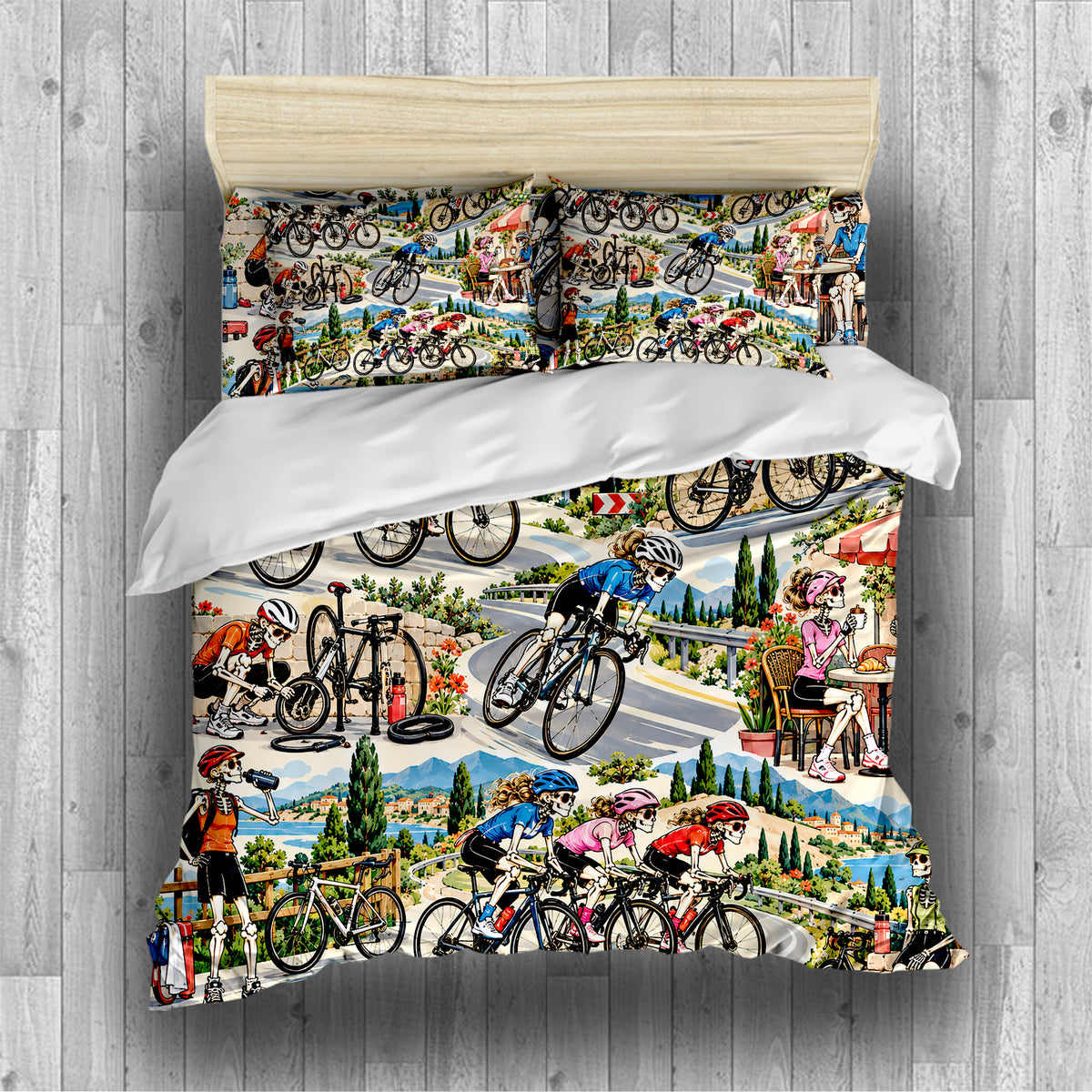 Skeleton Lifestyle Sports Duvet Cover Set - Print 13