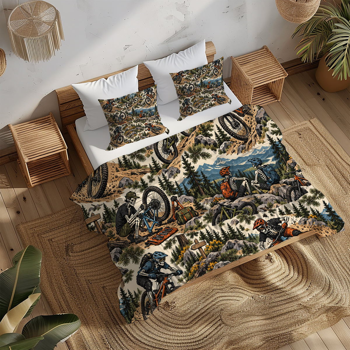 Skeleton Lifestyle Sports Duvet Cover Set - Print 20