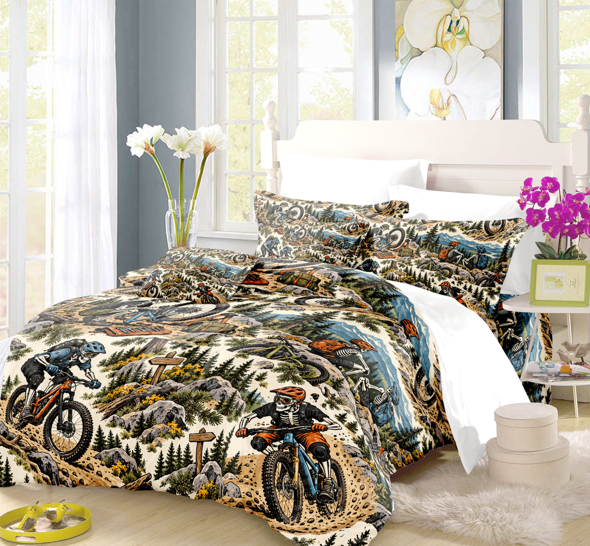 Skeleton Lifestyle Sports Duvet Cover Set - Print 24