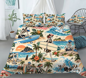 Skeleton Lifestyle Sports Duvet Cover Set - Print 27