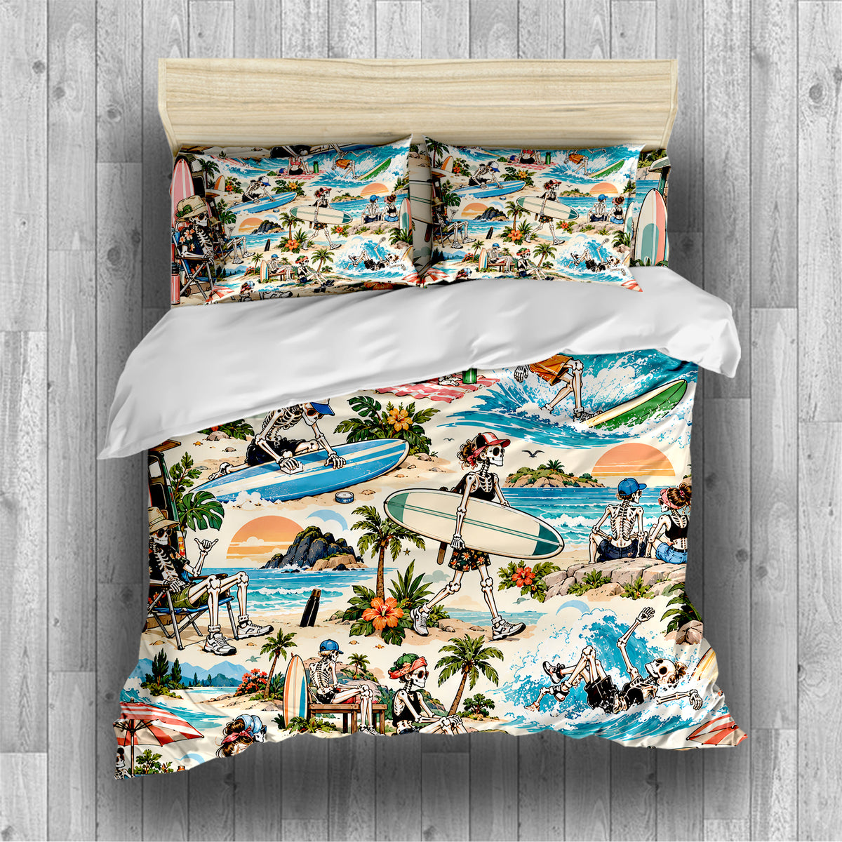 Skeleton Lifestyle Sports Duvet Cover Set - Print 25