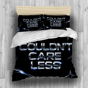 COULDN'T CARE LESS Duvet Cover Set - Print 7