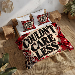 COULDN'T CARE LESS Duvet Cover Set - Print 14