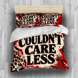 COULDN'T CARE LESS Duvet Cover Set - Print 13
