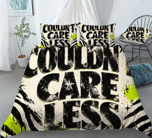 COULDN'T CARE LESS Duvet Cover Set - Print 33