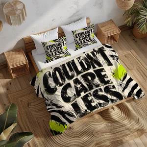 COULDN'T CARE LESS Duvet Cover Set - Print 32