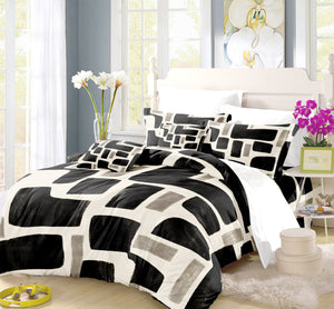 Contemporary Earth & Loom Geometry Duvet Cover Set - Print 6