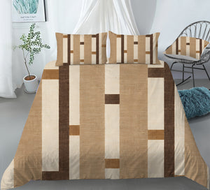 Contemporary Earth & Loom Geometry Duvet Cover Set - Print 9
