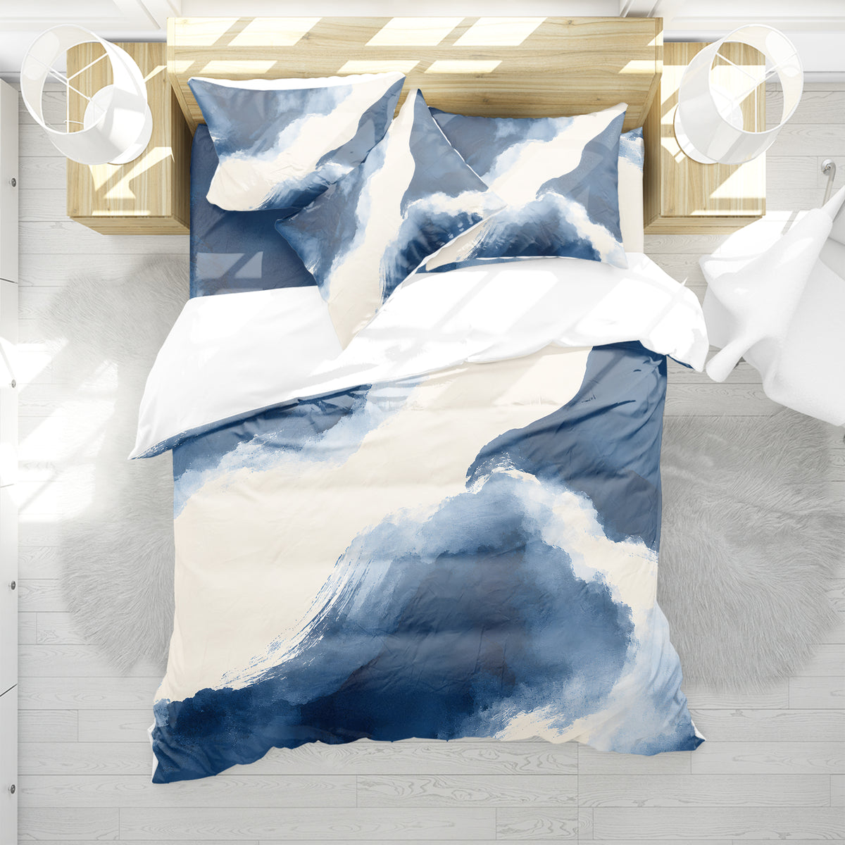 Contemporary Earth & Loom Geometry Duvet Cover Set - Print 23