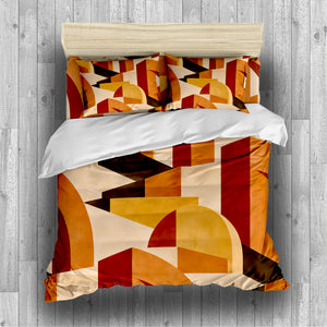 Contemporary Earth & Loom Geometry Duvet Cover Set - Print 25