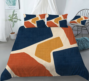 Contemporary Earth & Loom Geometry Duvet Cover Set - Print 33