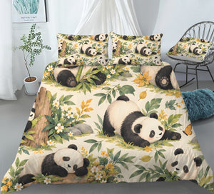 Panda Kids Story & Play Duvet Cover Set - Print 3