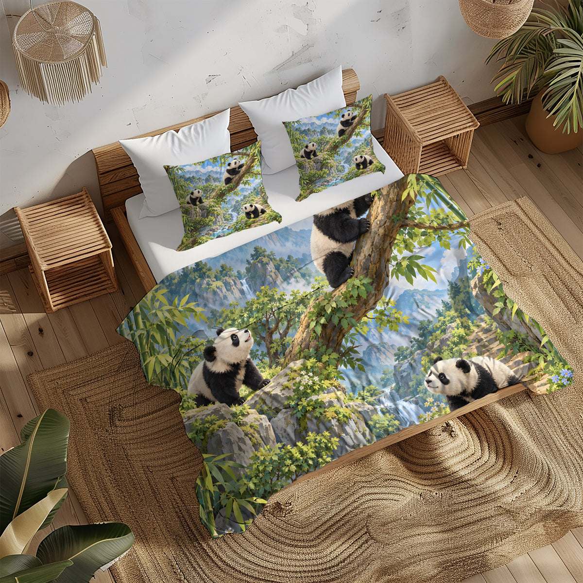 Panda Kids Story & Play Duvet Cover Set - Print 8