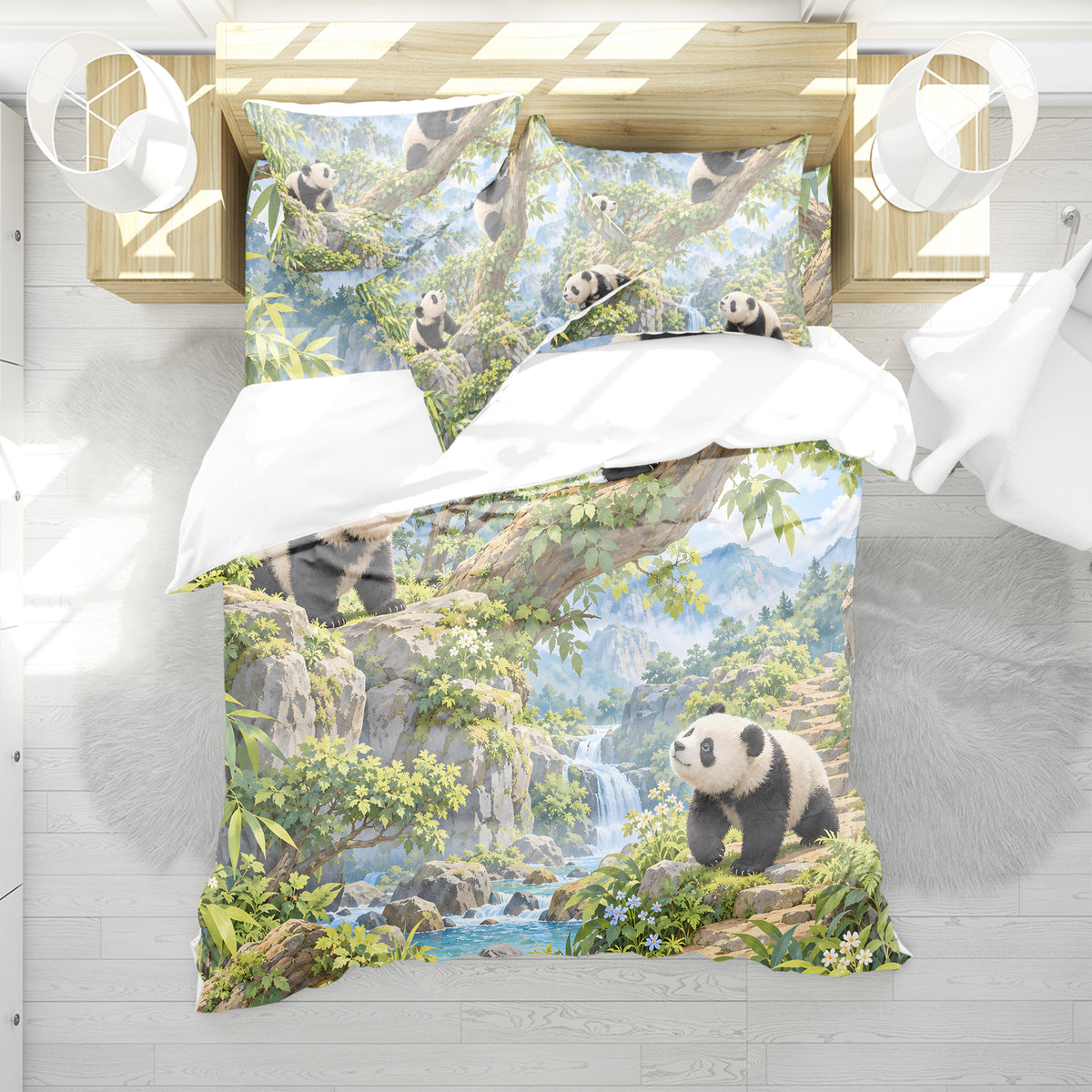 Panda Kids Story & Play Duvet Cover Set - Print 11