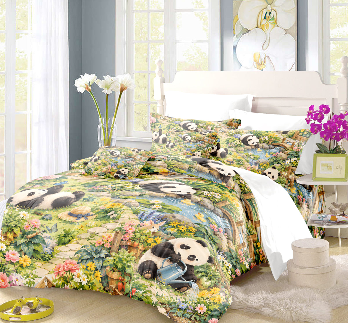 Panda Kids Story & Play Duvet Cover Set - Print 18