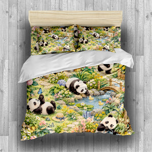 Panda Kids Story & Play Duvet Cover Set - Print 13