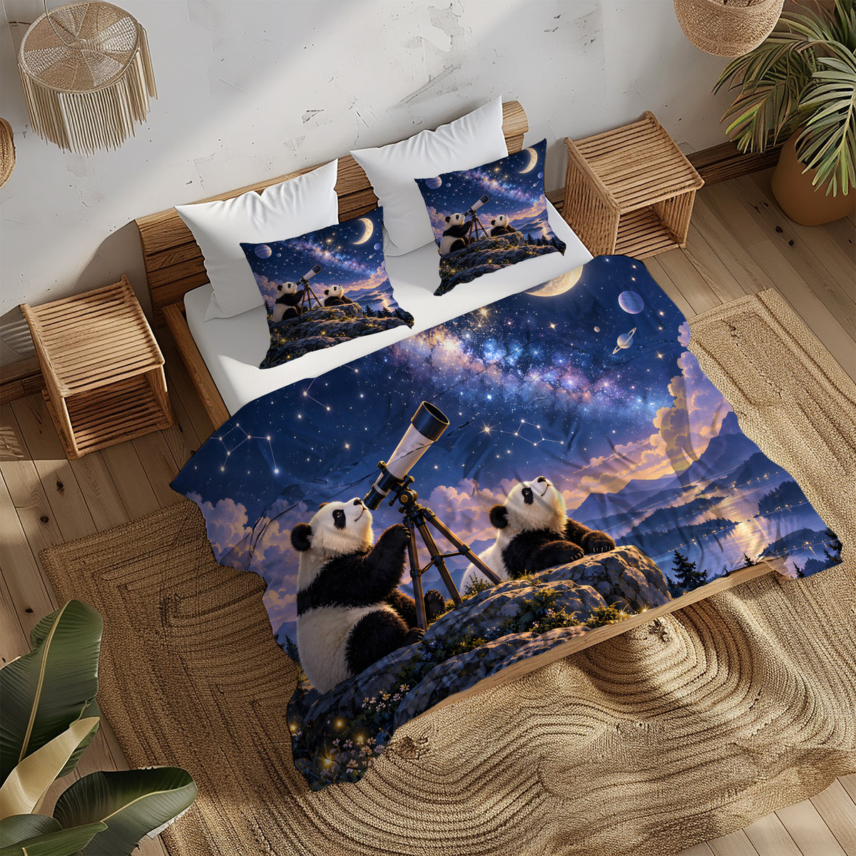 Panda Kids Story & Play Duvet Cover Set - Print 20