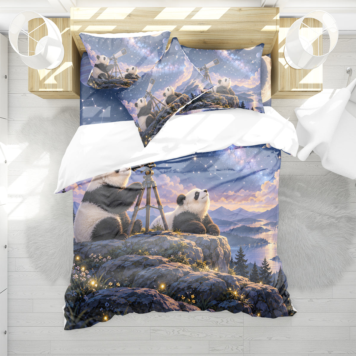 Panda Kids Story & Play Duvet Cover Set - Print 23