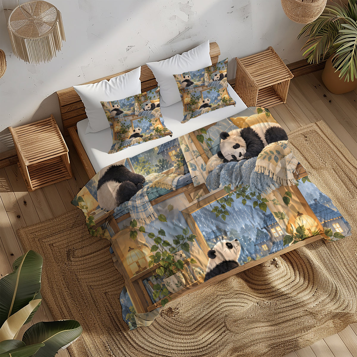 Panda Kids Story & Play Duvet Cover Set - Print 26