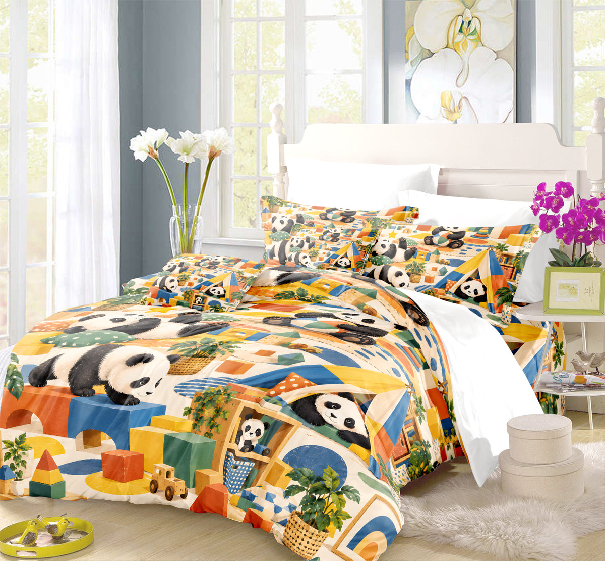 Panda Kids Story & Play Duvet Cover Set - Print 36
