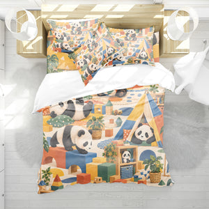 Panda Kids Story & Play Duvet Cover Set - Print 35