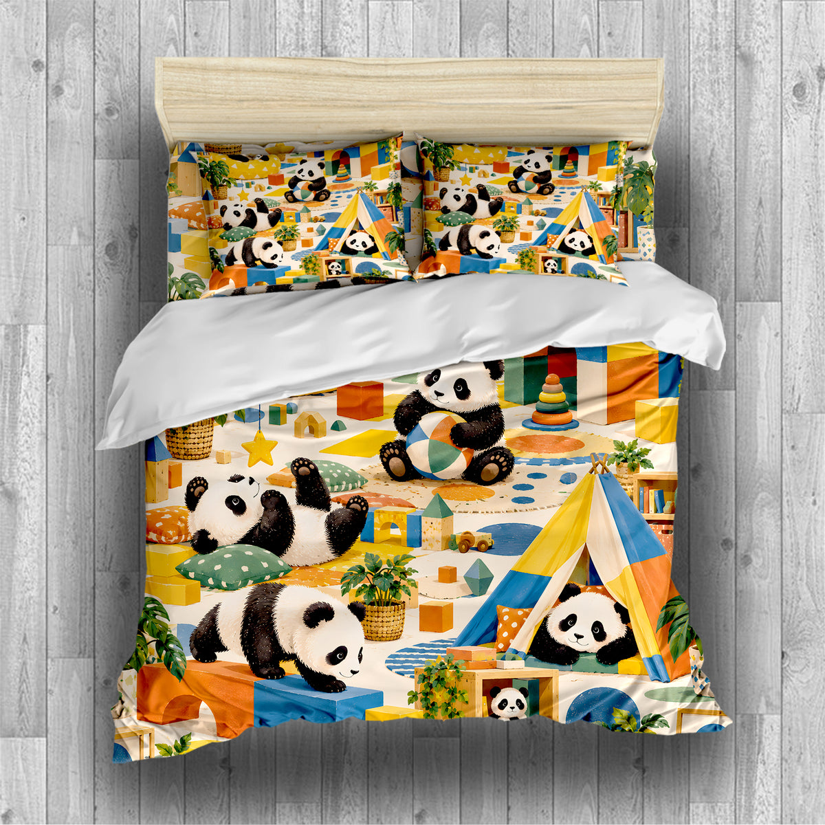 Panda Kids Story & Play Duvet Cover Set - Print 31