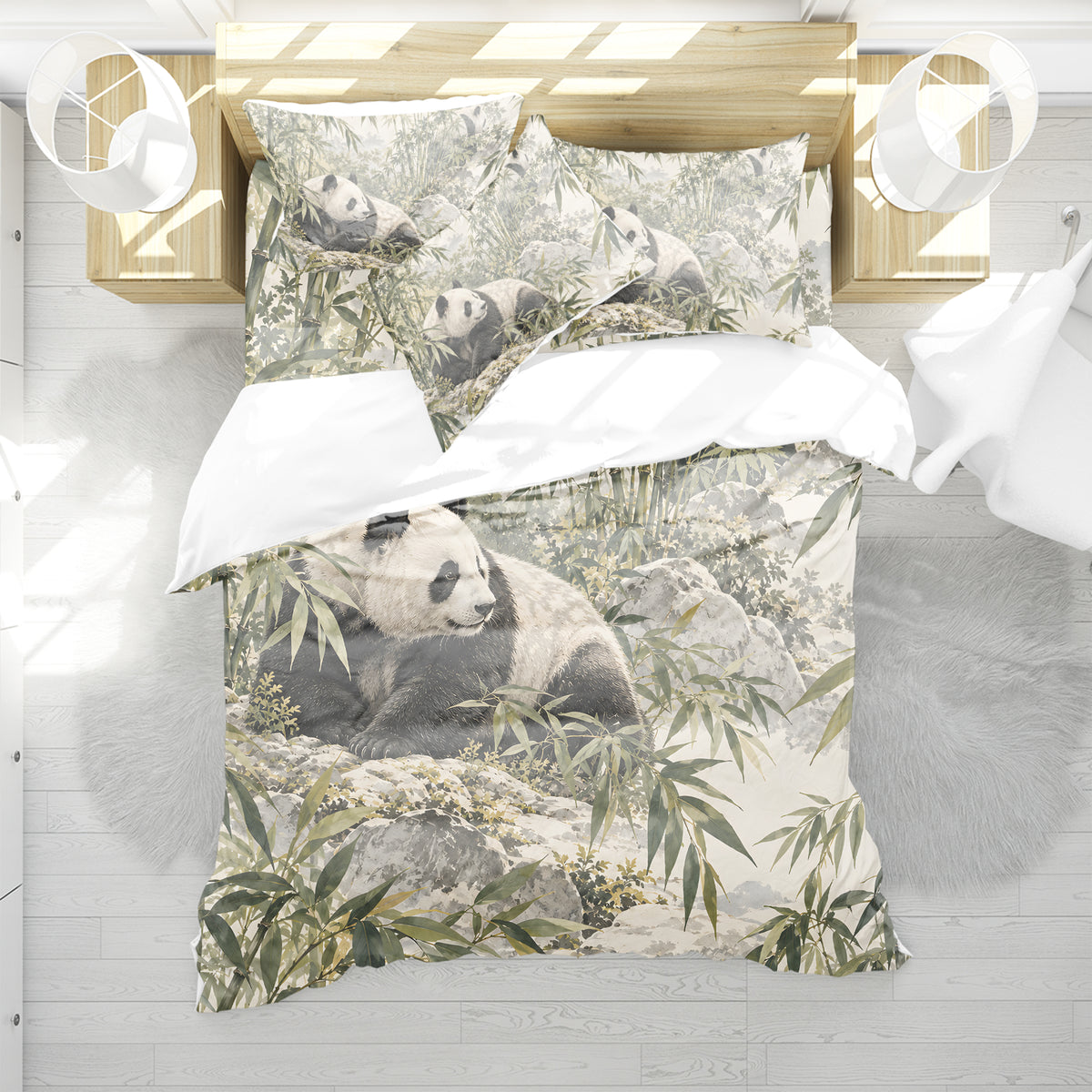 Panda Adult Nature & Quiet Home Duvet Cover Set - Print 5