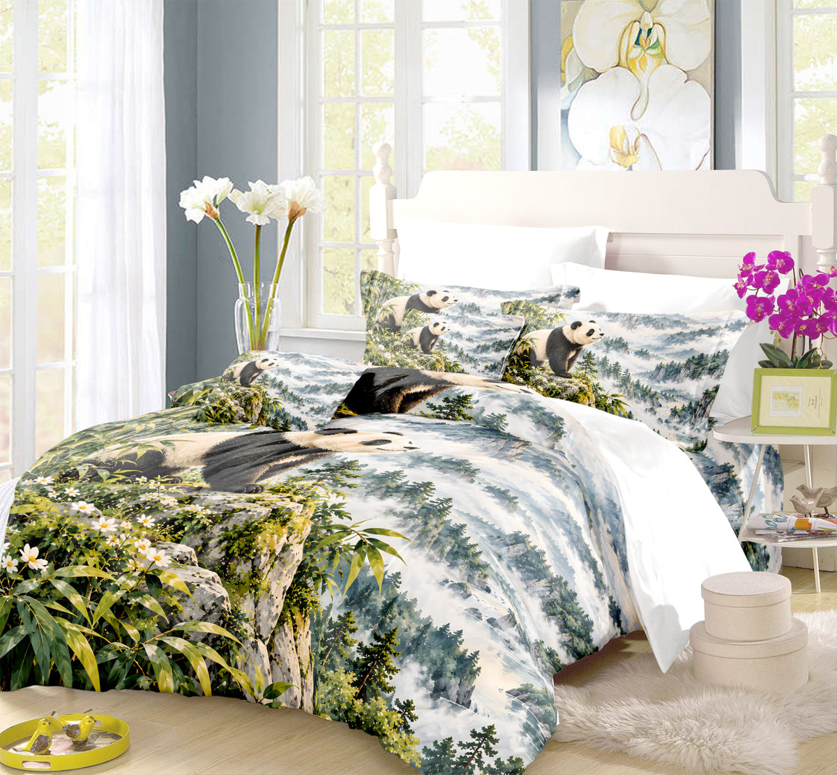 Panda Adult Nature & Quiet Home Duvet Cover Set - Print 12