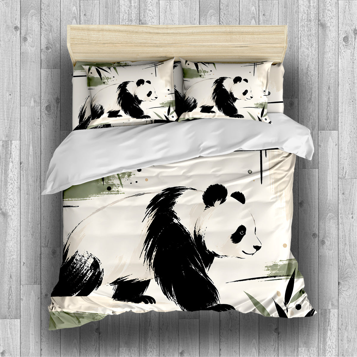 Panda Adult Nature & Quiet Home Duvet Cover Set - Print 13