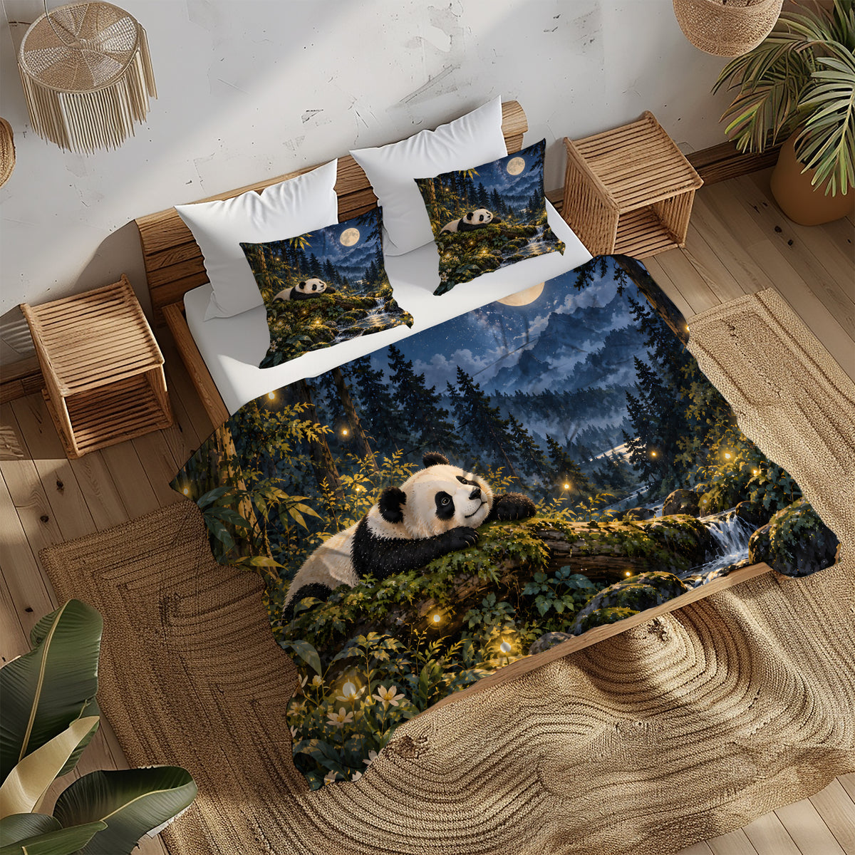 Panda Adult Nature & Quiet Home Duvet Cover Set - Print 20