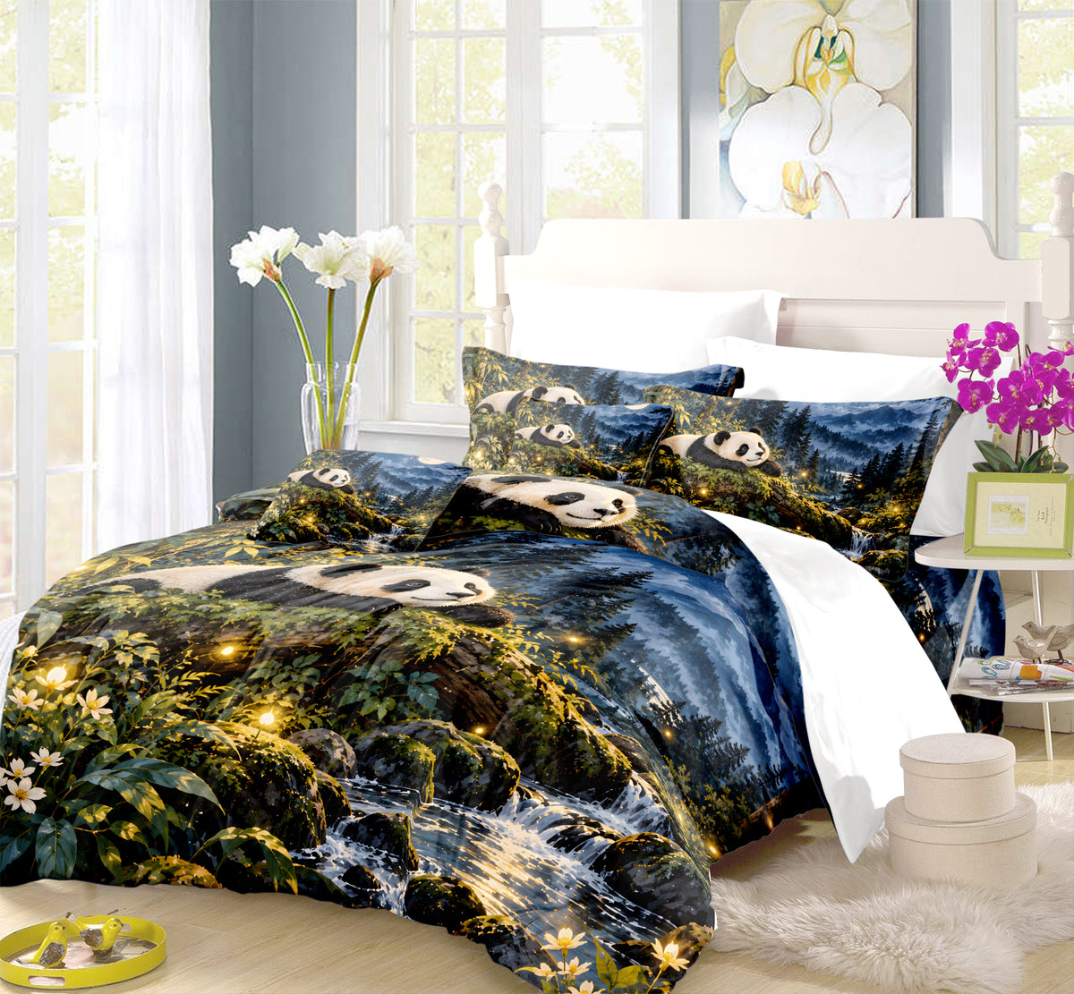 Panda Adult Nature & Quiet Home Duvet Cover Set - Print 24