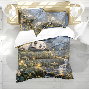 Panda Adult Nature & Quiet Home Duvet Cover Set - Print 23