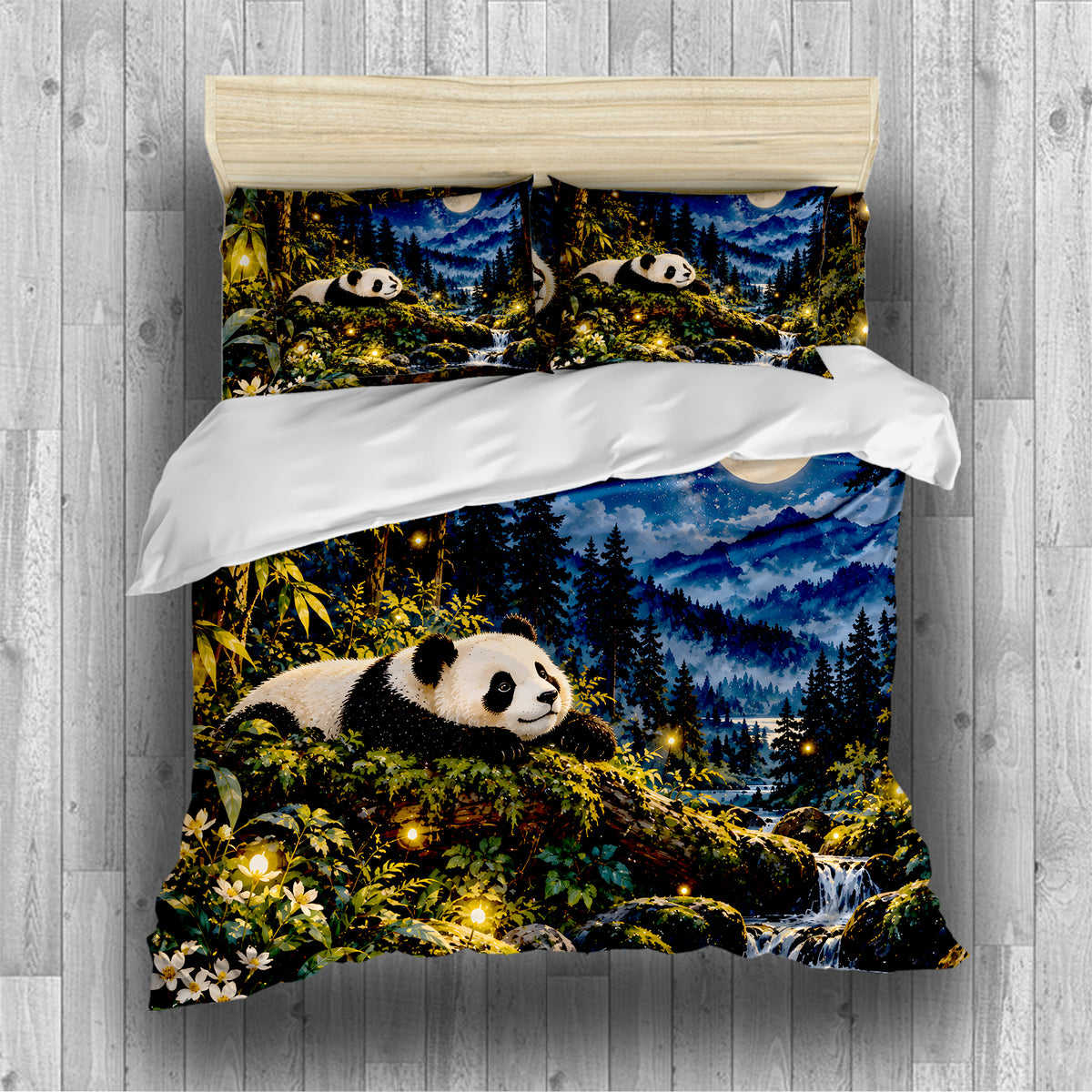 Panda Adult Nature & Quiet Home Duvet Cover Set - Print 19