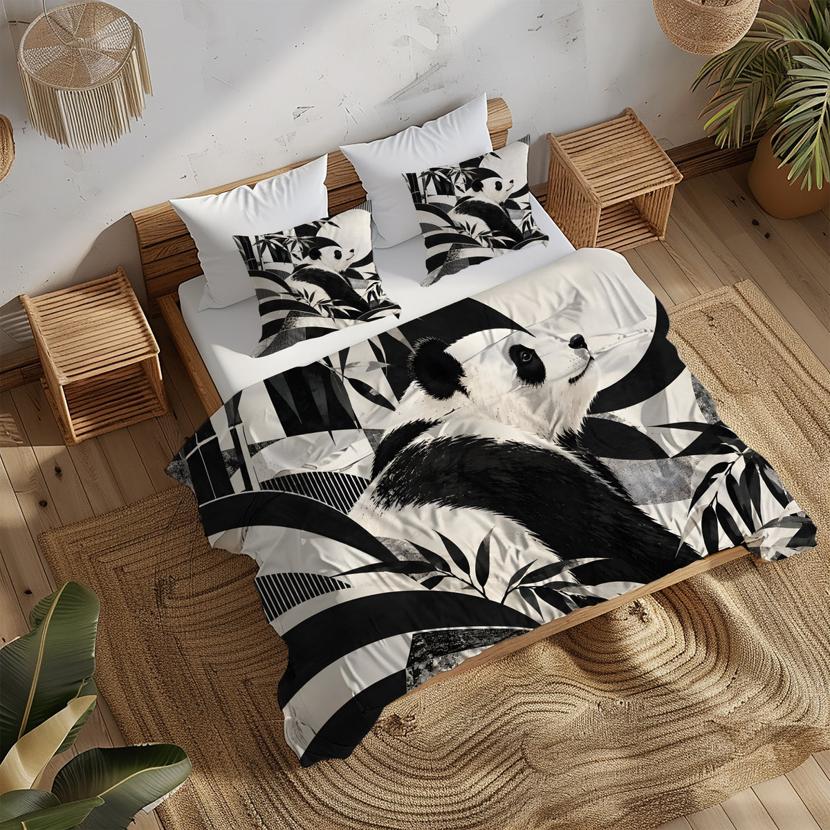 Panda Adult Nature & Quiet Home Duvet Cover Set - Print 26