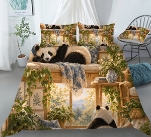 Panda Adult Nature & Quiet Home Duvet Cover Set - Print 33
