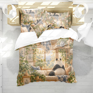 Panda Adult Nature & Quiet Home Duvet Cover Set - Print 35