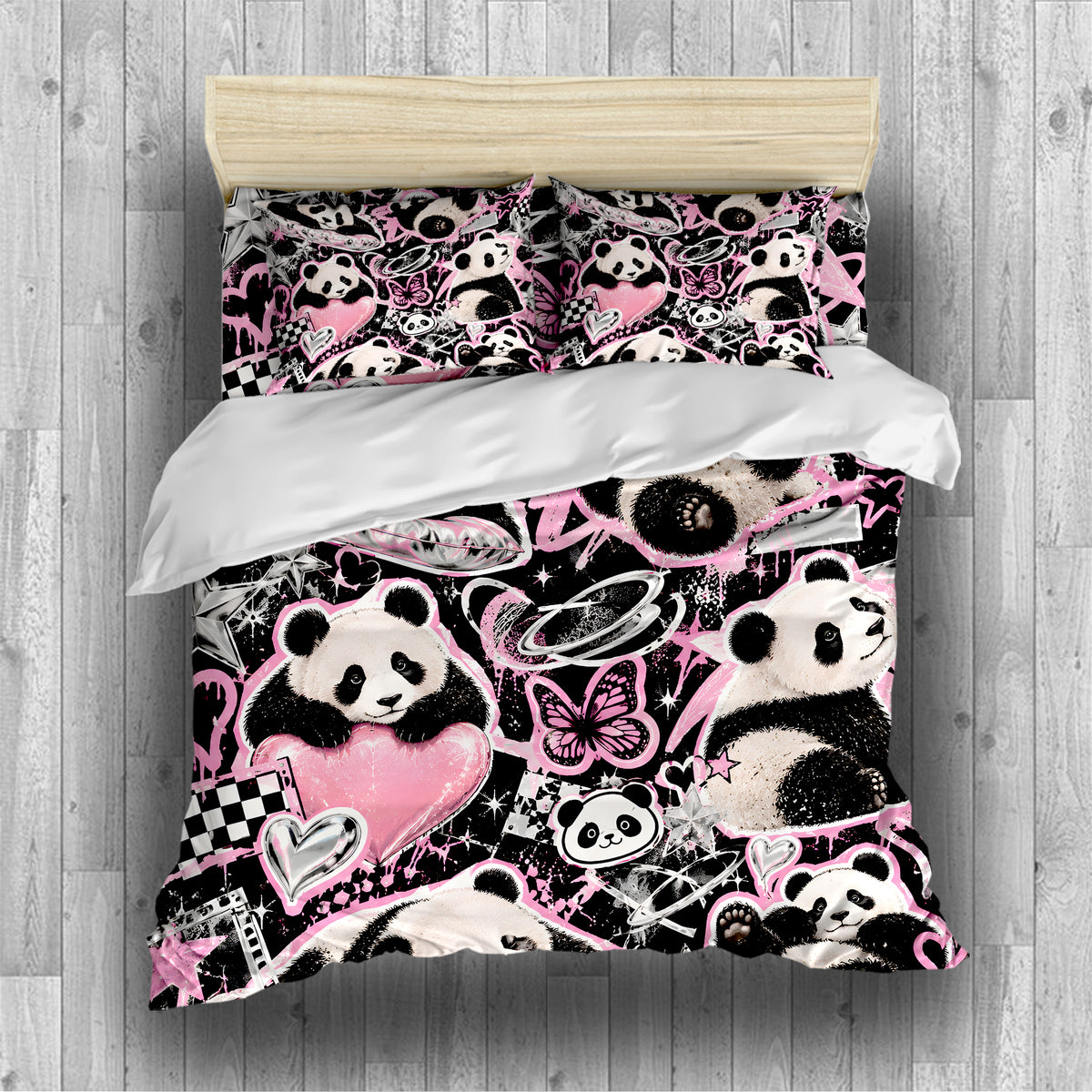 Panda × American Interest Culture Duvet Cover Set - Print 1