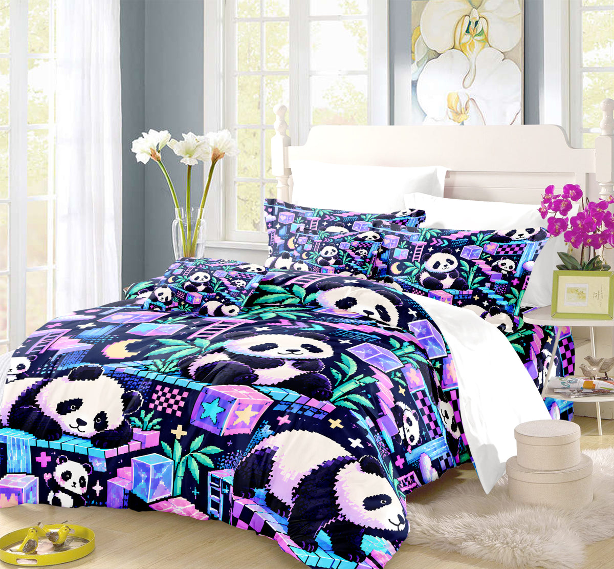 Panda × American Interest Culture Duvet Cover Set - Print 12