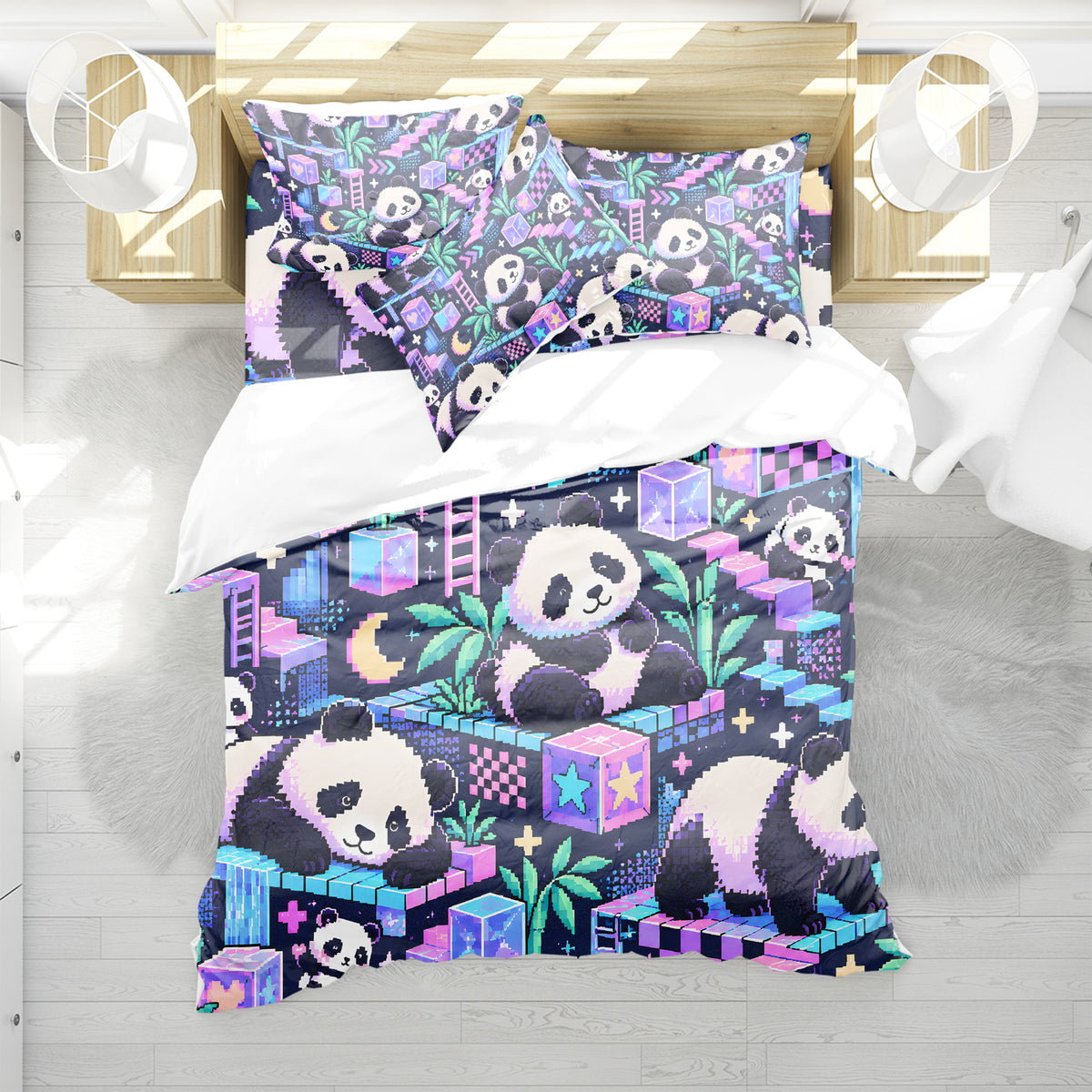 Panda × American Interest Culture Duvet Cover Set - Print 11