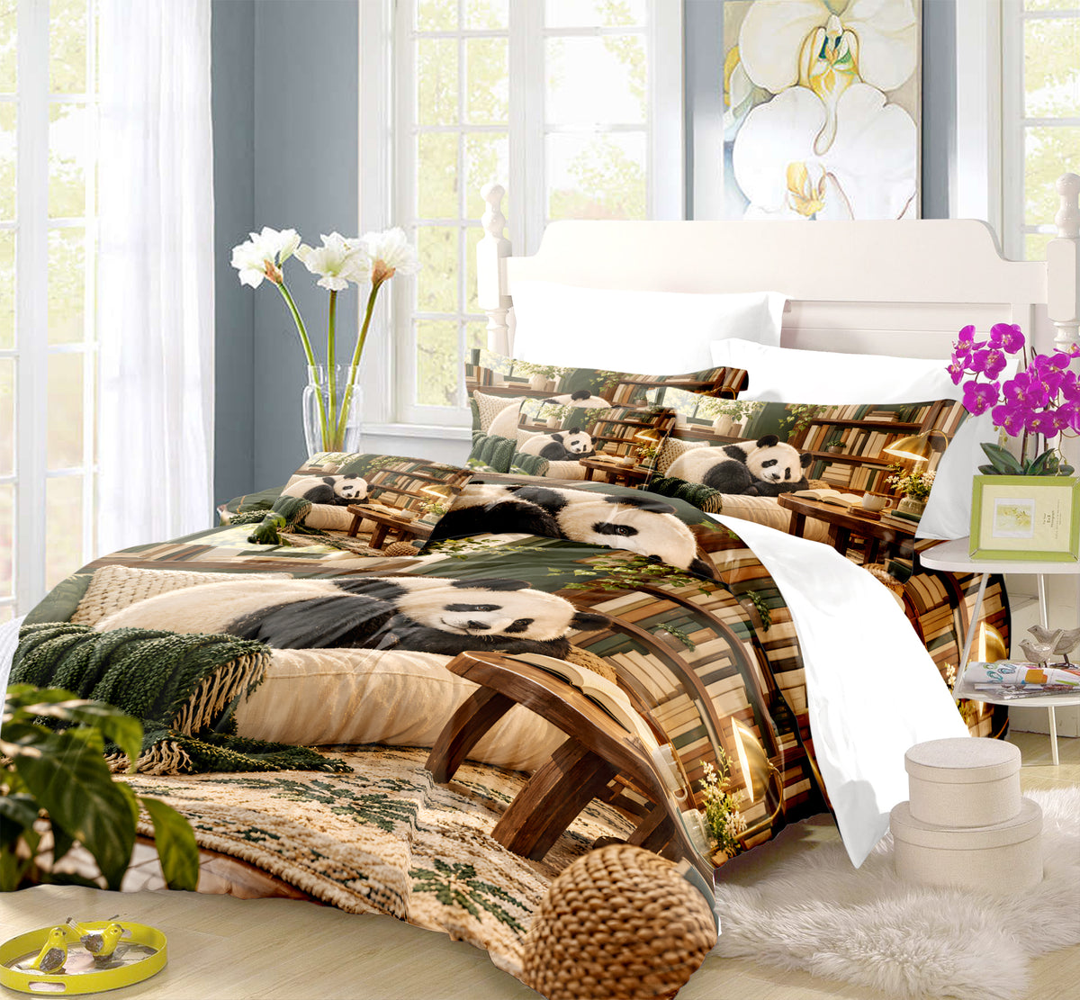 Panda × American Interest Culture Duvet Cover Set - Print 18