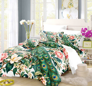 Regal Peacock Duvet Cover Set - Print 24