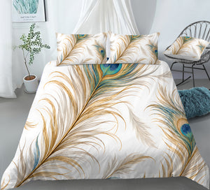 Regal Peacock Duvet Cover Set - Print 27
